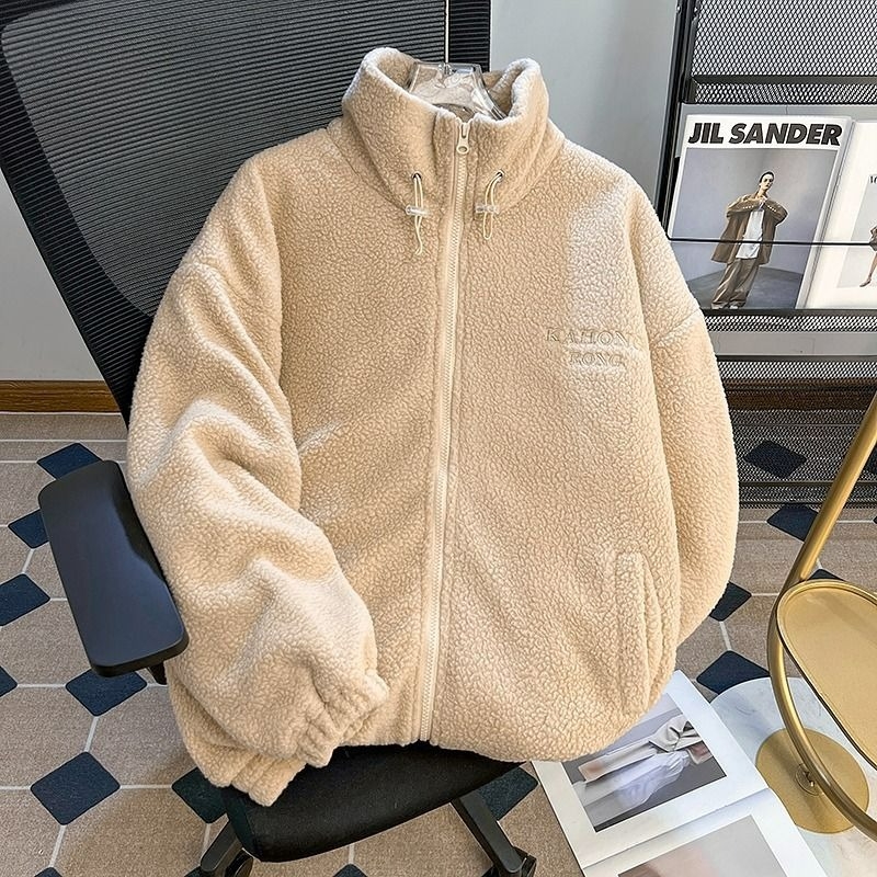 Flis jakna s visokim stojećim ovratnikom, unisex, zima, udobna i topla