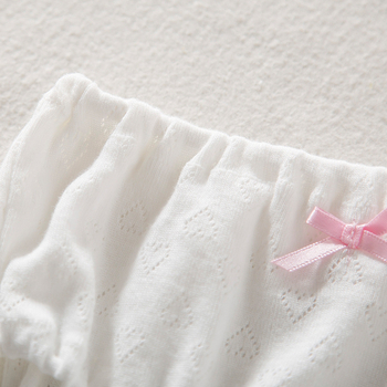 Lányoknak készült 100% pamut bugyi, lélegző hálós anyaggal, fluormentes, 3–8 éveseknek