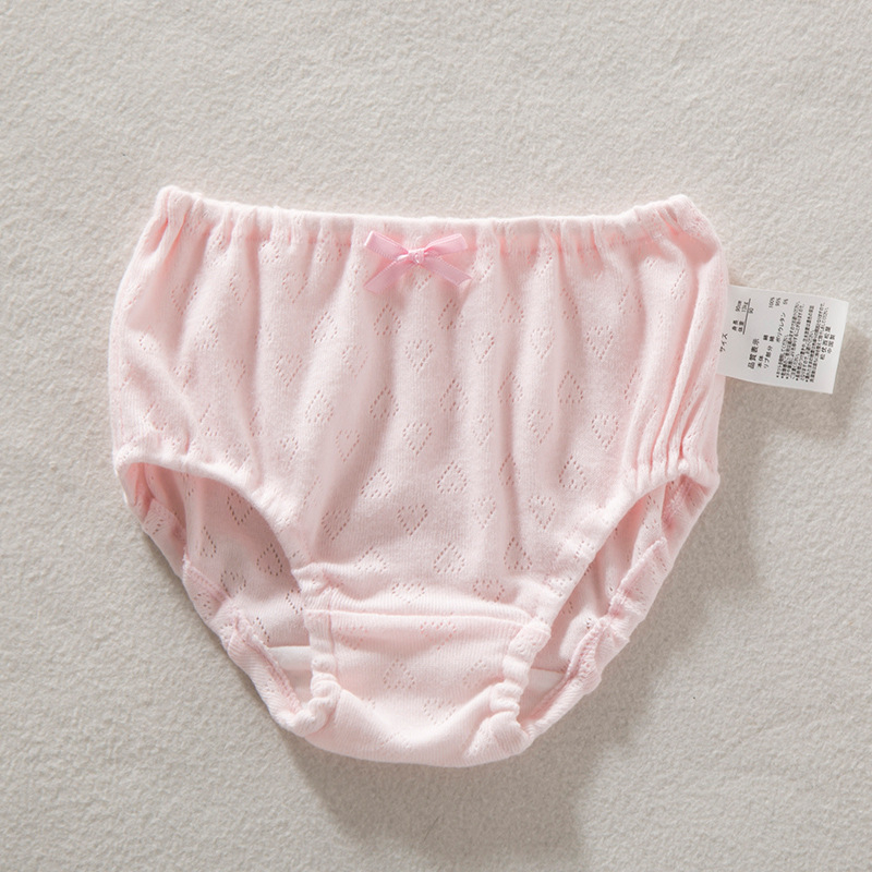 Lányoknak készült 100% pamut bugyi, lélegző hálós anyaggal, fluormentes, 3–8 éveseknek