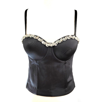 Bustier s remenima, uski kroj, obična duljina, pleteni materijal, acetatno vlakno