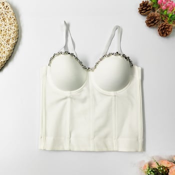 Bustier s remenima, uski kroj, obična duljina, pleteni materijal, acetatno vlakno