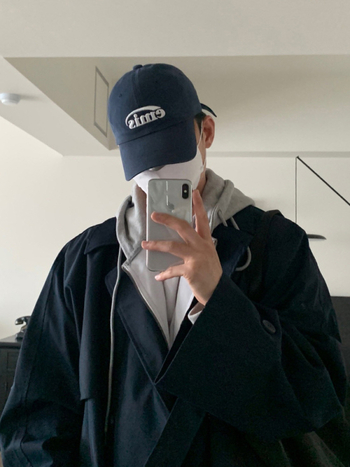 ASCLO pánske trench kabát, kórejský štýl, stredná dĺžka nad kolená, golier s klopou, pásik, zapínanie na jeden rad gombov