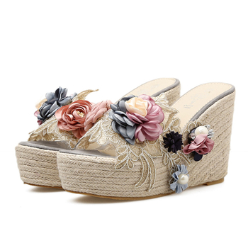 Sandale pentru femei cu mărgele, transparente, în stil coreean, deget deschis, partea superioară PU, talpă din cauciuc, talpă groasă