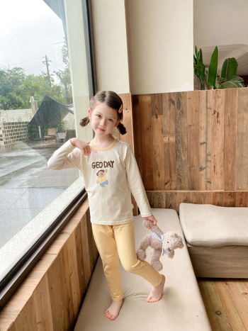 Dječji unisex pidžama set: pulover s dugim rukavima, okrugli izrez, 95% pamuk 5% elastan, Lycra