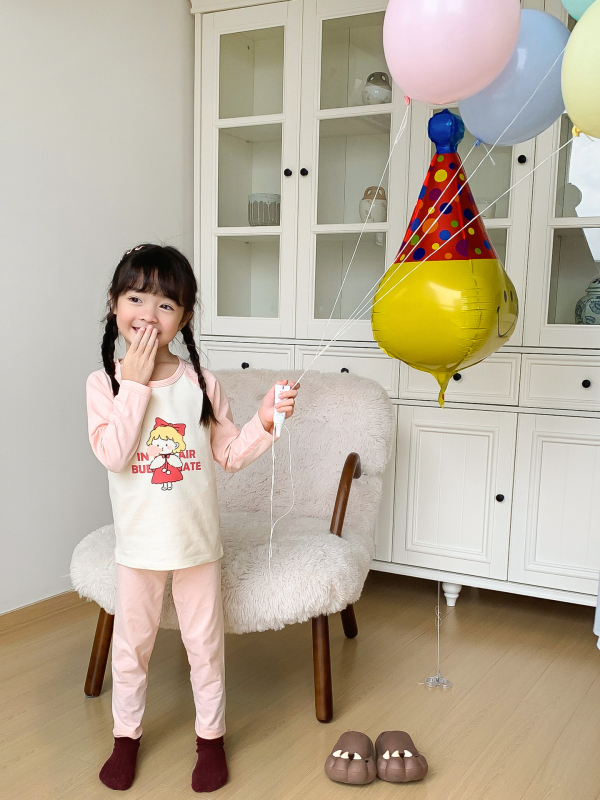 Dječji unisex pidžama set: pulover s dugim rukavima, okrugli izrez, 95% pamuk 5% elastan, Lycra