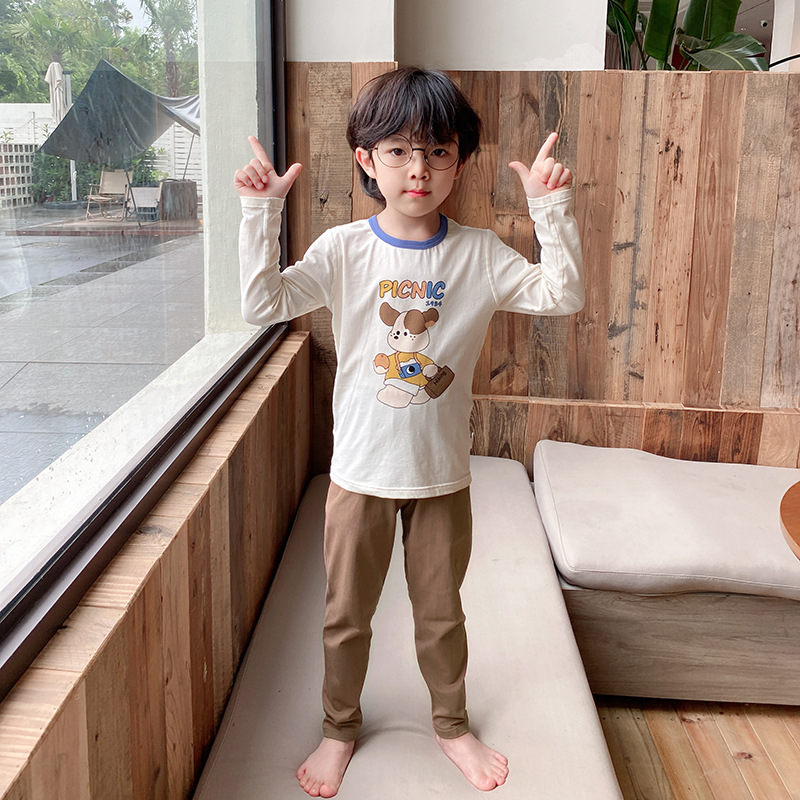 Dječji unisex pidžama set: pulover s dugim rukavima, okrugli izrez, 95% pamuk 5% elastan, Lycra