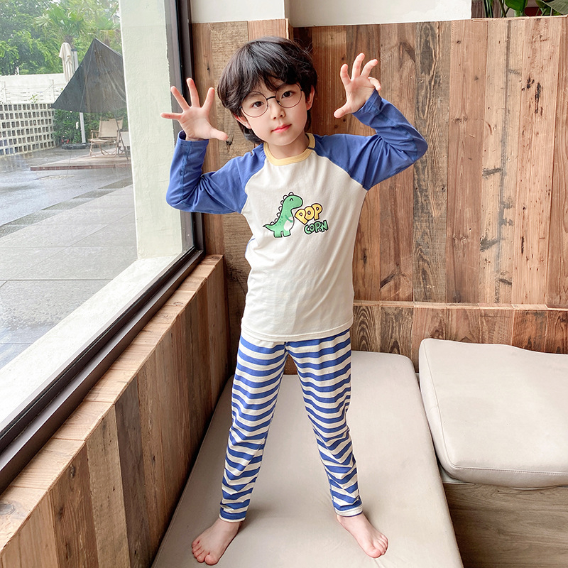 Dječji unisex pidžama set: pulover s dugim rukavima, okrugli izrez, 95% pamuk 5% elastan, Lycra