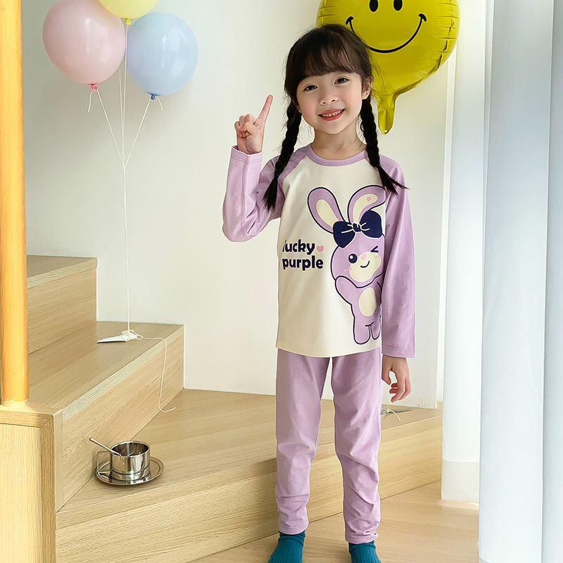 Dječji unisex pidžama set: pulover s dugim rukavima, okrugli izrez, 95% pamuk 5% elastan, Lycra