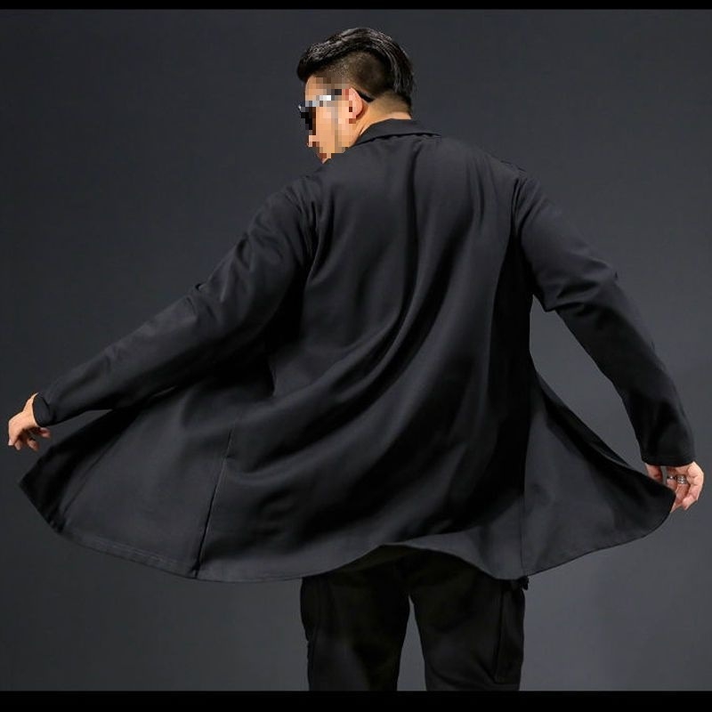 Ανδρικό παλτό με στάσιμο γιακά και κούμπωμα με μία σειρά (σύντομο στυλ, λεπτό ύφασμα μόνταλ, κύριο υλικό: γούνα κουνελιού)