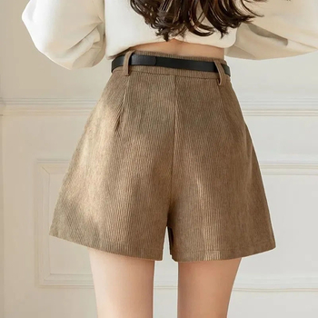 Pantaloni casual pentru femei, croială largă, lungime 3/4, țesătură țesută, textură creponată