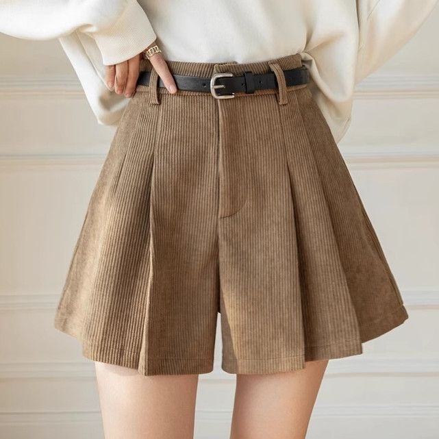 Pantaloni casual pentru femei, croială largă, lungime 3/4, țesătură țesută, textură creponată