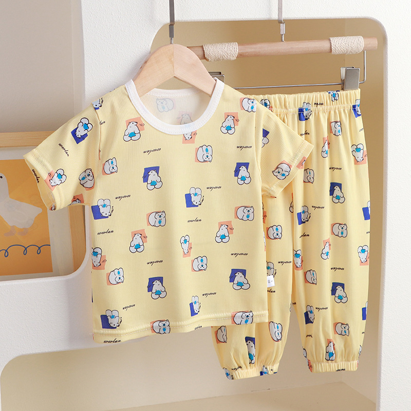 Dvodijelni dječji kućni komplet, crtani stil; 100% poliester; unisex; za djecu od 1 do 3 godina