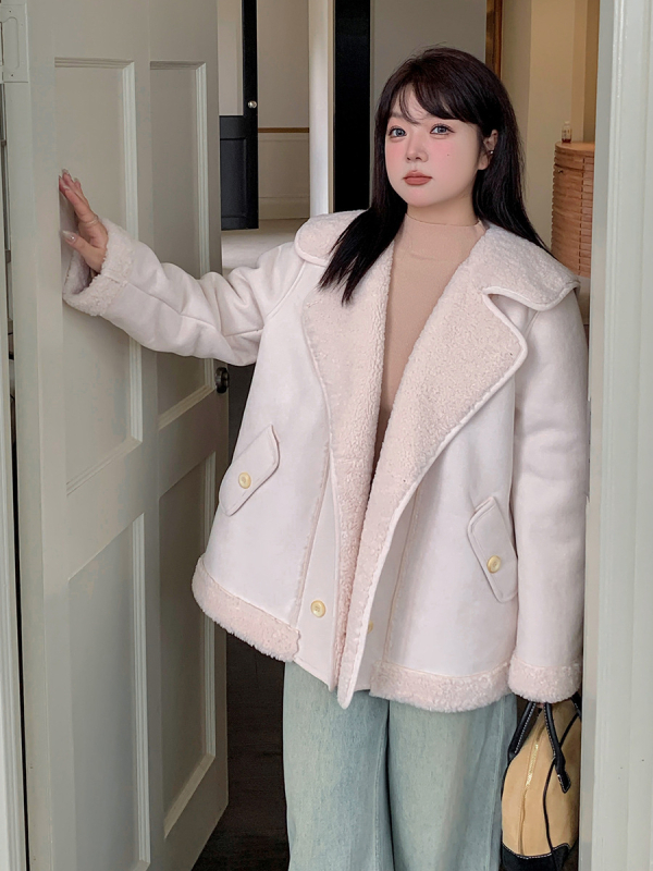 Sievietes ārējā jaka Deers Fiber Velvet, poliesteris 95%+, garas piedurknes, Sailor Collar, Thick