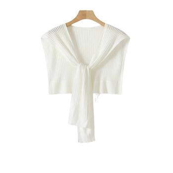 Șal tricotat pentru femei, țesut warp, formă pătrată, model monocrom, proces Jacquard