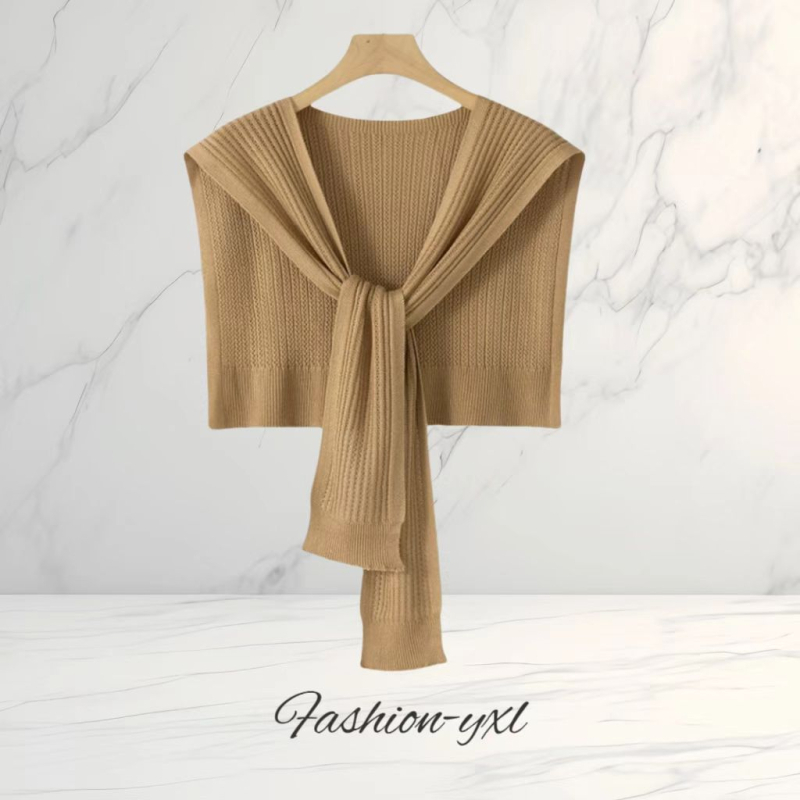 Șal tricotat pentru femei, țesut warp, formă pătrată, model monocrom, proces Jacquard