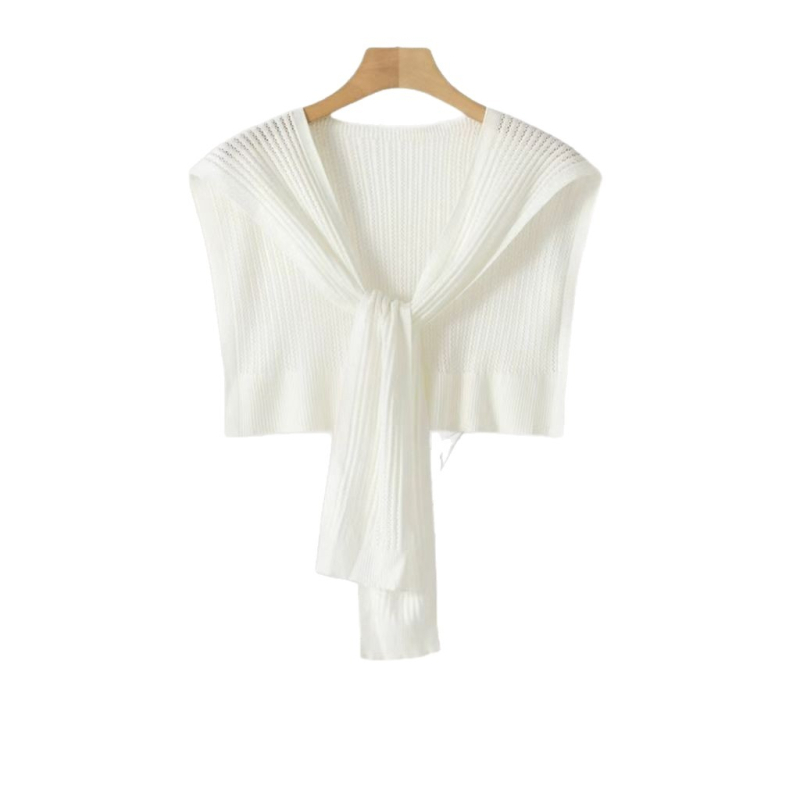 Șal tricotat pentru femei, țesut warp, formă pătrată, model monocrom, proces Jacquard