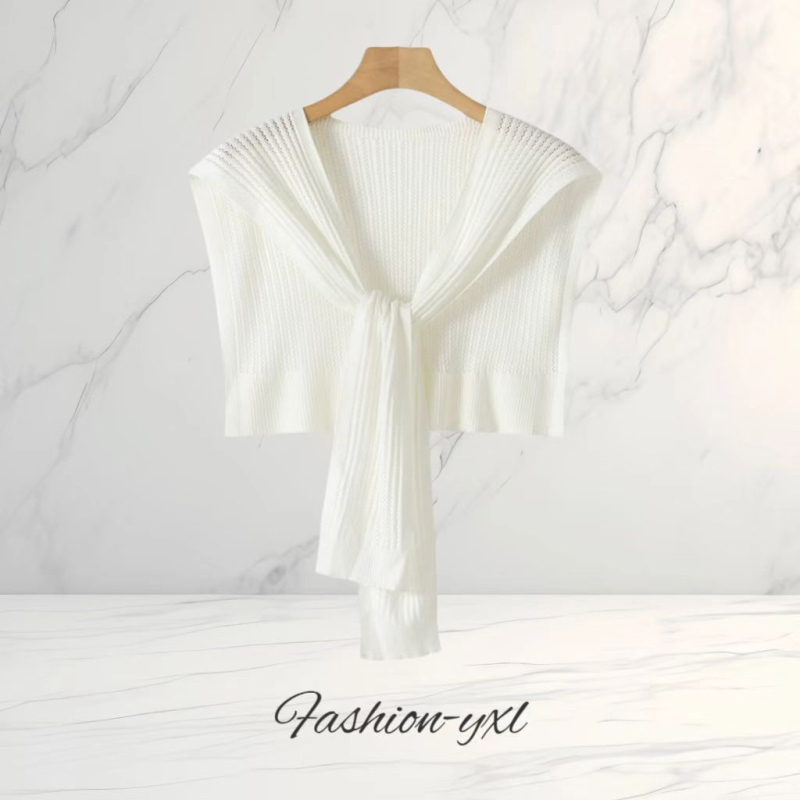 Șal tricotat pentru femei, țesut warp, formă pătrată, model monocrom, proces Jacquard