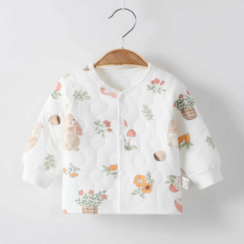 Kūdikio storas kardiganas be gobtuvo, 100% medvilnė, amžiaus grupė 1–3 metai, tinkamas pavasariui ir rudeniui