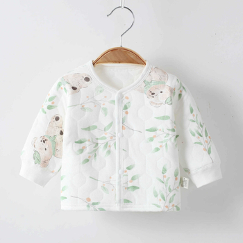 Kūdikio storas kardiganas be gobtuvo, 100% medvilnė, amžiaus grupė 1–3 metai, tinkamas pavasariui ir rudeniui