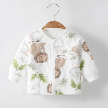 Kūdikio storas kardiganas be gobtuvo, 100% medvilnė, amžiaus grupė 1–3 metai, tinkamas pavasariui ir rudeniui