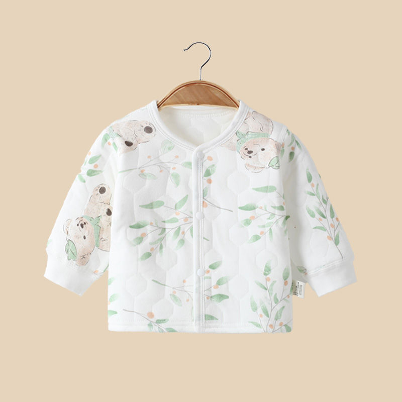 Kūdikio storas kardiganas be gobtuvo, 100% medvilnė, amžiaus grupė 1–3 metai, tinkamas pavasariui ir rudeniui