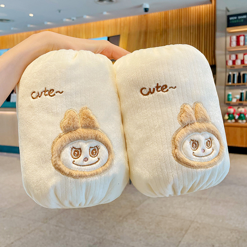 Vaikų rankovių apsauginiai dangteliai – nuo nešvarumų, flanelės pamušalas, siuvinėjimas, karikatūros raštas, amžius 1–8 metai