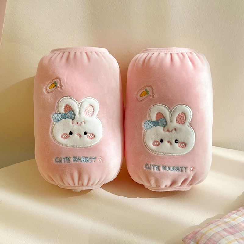 Vaikų rankovių apsauginiai dangteliai – nuo nešvarumų, flanelės pamušalas, siuvinėjimas, karikatūros raštas, amžius 1–8 metai