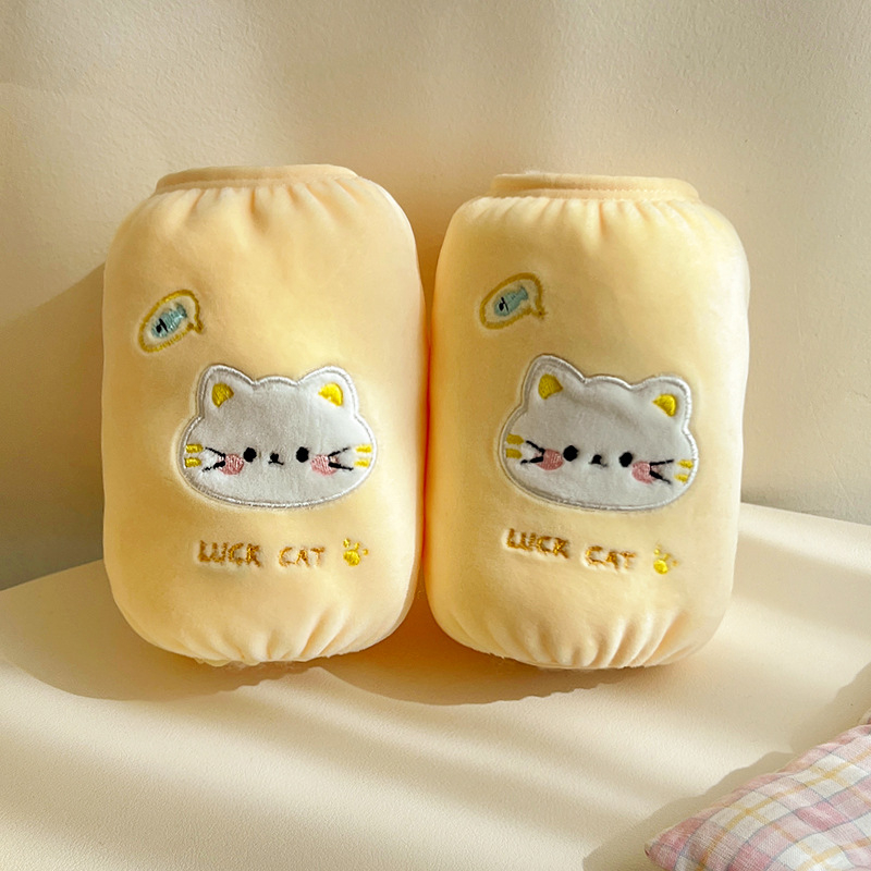 Vaikų rankovių apsauginiai dangteliai – nuo nešvarumų, flanelės pamušalas, siuvinėjimas, karikatūros raštas, amžius 1–8 metai