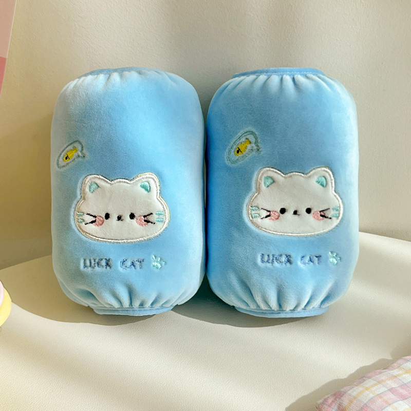 Vaikų rankovių apsauginiai dangteliai – nuo nešvarumų, flanelės pamušalas, siuvinėjimas, karikatūros raštas, amžius 1–8 metai