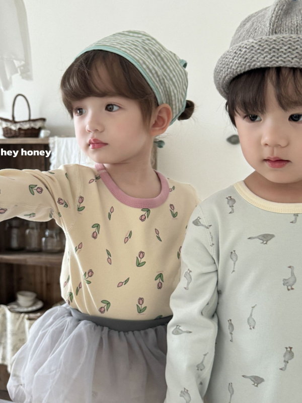 Set de pijamale pentru copii - unisex, 3-8 ani, 95% bumbac, imprimeu cu animale, menține căldura