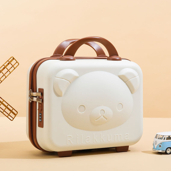 Καλλυντικό τσαντάκι σε σχήμα αρκούδας – ABS υλικό, άνοιγμα με φερμουάρ, ζωικό μοτίβο, κλείδωμα με τυπικό κωδικό, αντι-κλοπή και ανθεκτικό