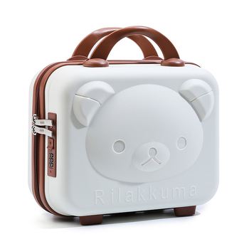 Καλλυντικό τσαντάκι σε σχήμα αρκούδας – ABS υλικό, άνοιγμα με φερμουάρ, ζωικό μοτίβο, κλείδωμα με τυπικό κωδικό, αντι-κλοπή και ανθεκτικό