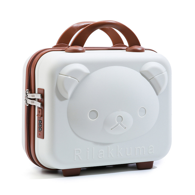 Καλλυντικό τσαντάκι σε σχήμα αρκούδας – ABS υλικό, άνοιγμα με φερμουάρ, ζωικό μοτίβο, κλείδωμα με τυπικό κωδικό, αντι-κλοπή και ανθεκτικό