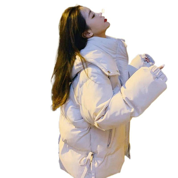 Дамско памучно подплатено палто с поло яка, ултра къса дължина до 40 см (пълнител: копринено-памучен полиестеров влакно; тъкан: chenille; основна материя: спандекс)