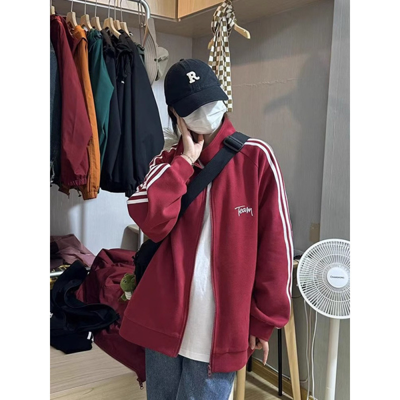 Női cipzáros kardigán magas álló gallérral, hosszú ujjak, laza szabás, pamut-poliészter keverék