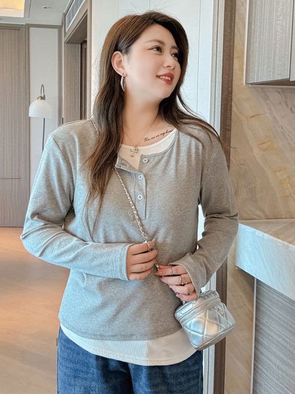 Japán-koreai laza stílusú hosszú ujjú felső, modal szál, viszkóz rost, kerek nyakú