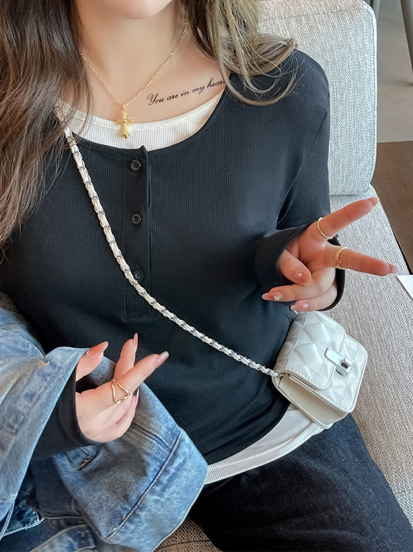 Japán-koreai laza stílusú hosszú ujjú felső, modal szál, viszkóz rost, kerek nyakú