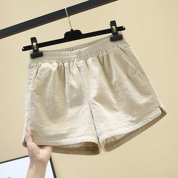 Ženske zimske šorce s flis podstavom, visokim pojasom, elastičan pojas, široka silueta, casual stil, plus size, 2025 novi model