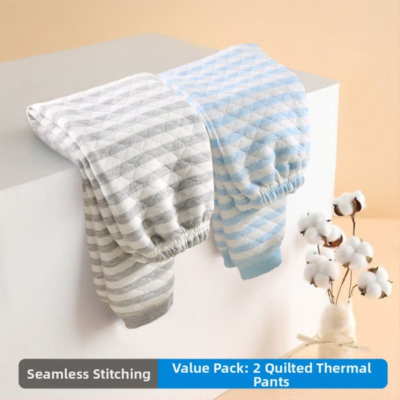 Gyerekeknek szóló varrat nélküli, melegítő termo nadrág, háromrétegű pamut betéttel, uniszex, ősz-tél, 3–8 évesek