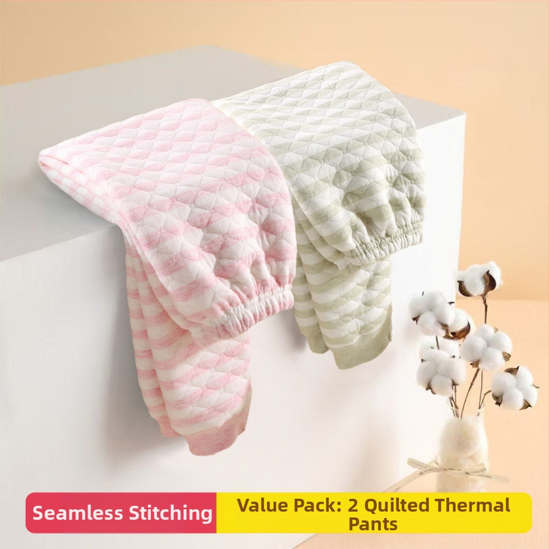 Bērnu bezšuvju termālās bikses ar pildījumu, trīs slāņi no kokvilnas auduma, universālas, rudens–ziema, vecums 3–8 gadi