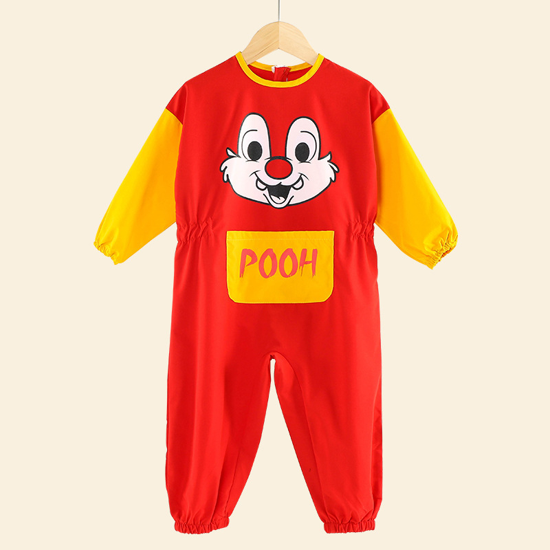 Gyermekeknek szóló vízálló egyrészes overál hosszú ujjú, rajzfilm mintával, 100% poliészter, Anbei Child márka, biztonsági osztály A