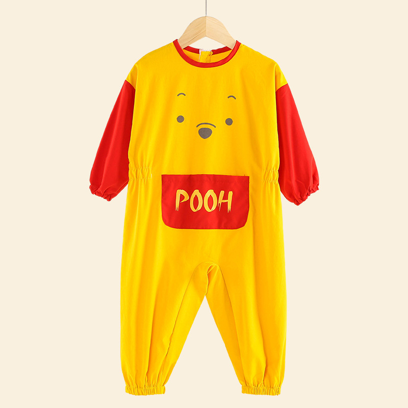 Gyermekeknek szóló vízálló egyrészes overál hosszú ujjú, rajzfilm mintával, 100% poliészter, Anbei Child márka, biztonsági osztály A