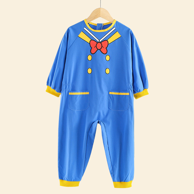 Gyermekeknek szóló vízálló egyrészes overál hosszú ujjú, rajzfilm mintával, 100% poliészter, Anbei Child márka, biztonsági osztály A