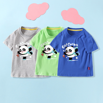 Vaikų trumpomis rankovėmis marškinėliai, 100% medvilnė, apvali kaklo iškirptė, 3–8 metų amžiui, vasaros drabužiai