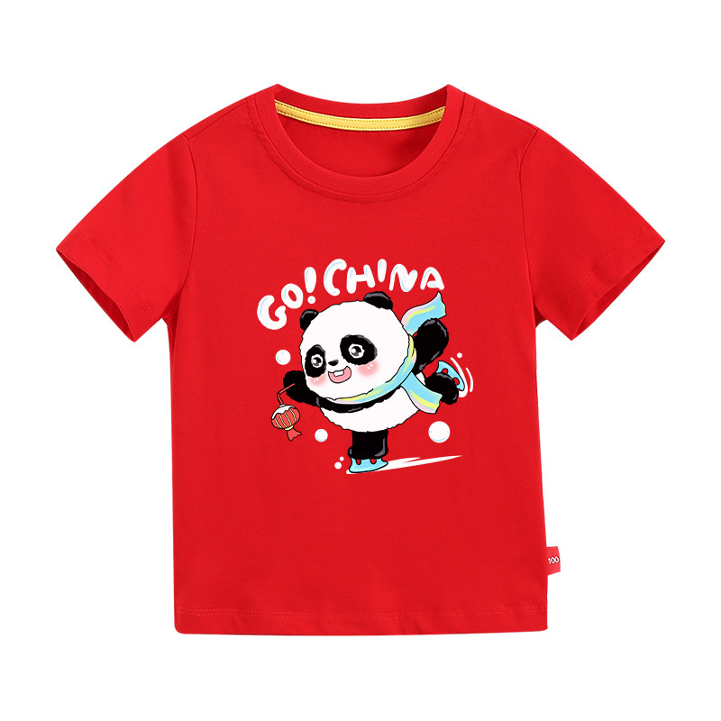 Vaikų trumpomis rankovėmis marškinėliai, 100% medvilnė, apvali kaklo iškirptė, 3–8 metų amžiui, vasaros drabužiai