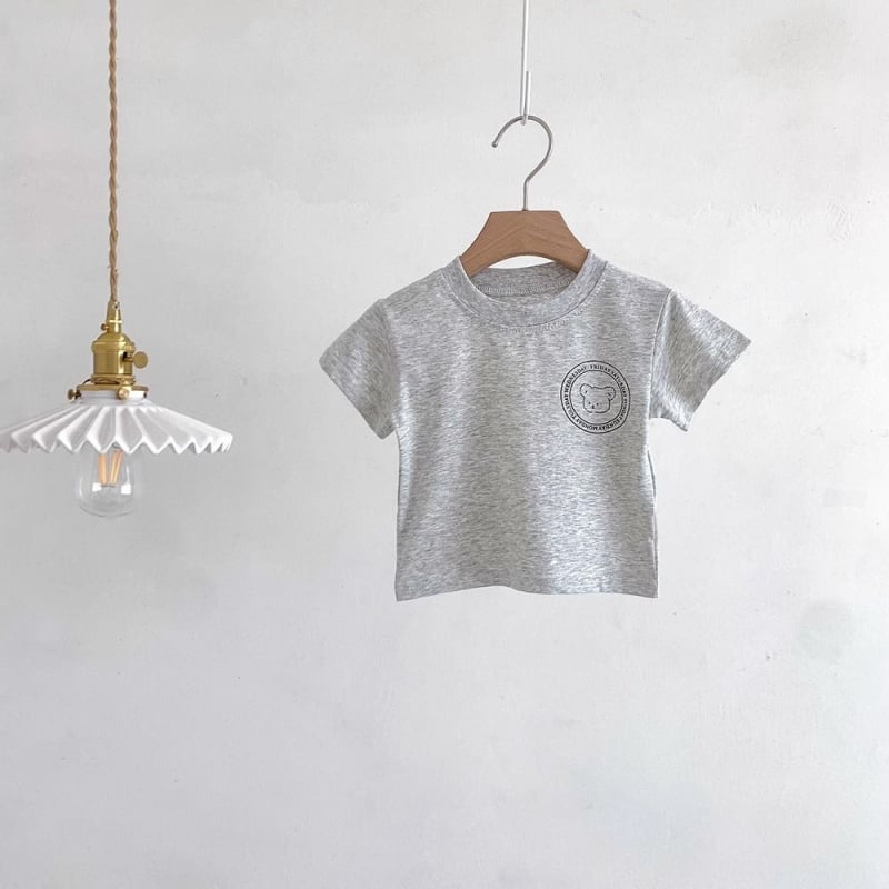 Vaikų medvilniniai marškinėliai su trumpomis rankovėmis ir meškiuko karikatūra, apvalus kaklo iškirpimas, vasara, 100% medvilnė, amžius 3–8 m