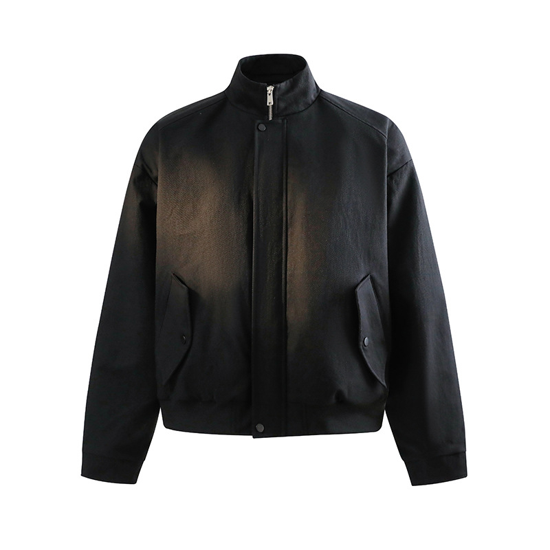 Bunda s stojacim golierom, zipsom, voľný strih, bočné vrecká, jednofarebný polyester 100% s podšívkou 100%, jeseň 2025