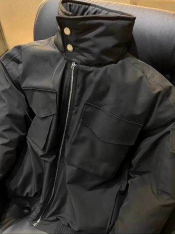 Bomber jakna sa stojećim ovratnikom, zatvaračem, debela izolacija, poliester punilo