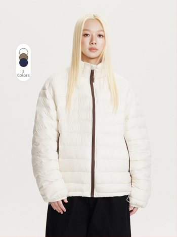 Unisex péřová bunda s výplní z bieleho kačacieho peria, obsah peria 86–90%, vonkajší nylon, podšívka polyester