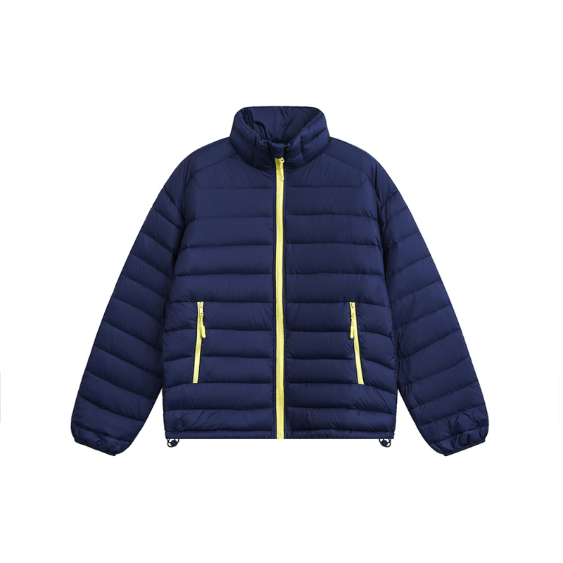 Unisex péřová bunda s výplní z bieleho kačacieho peria, obsah peria 86–90%, vonkajší nylon, podšívka polyester